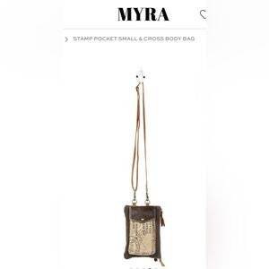 Myra Bag Vintage Print Brown and Tan Crossbody